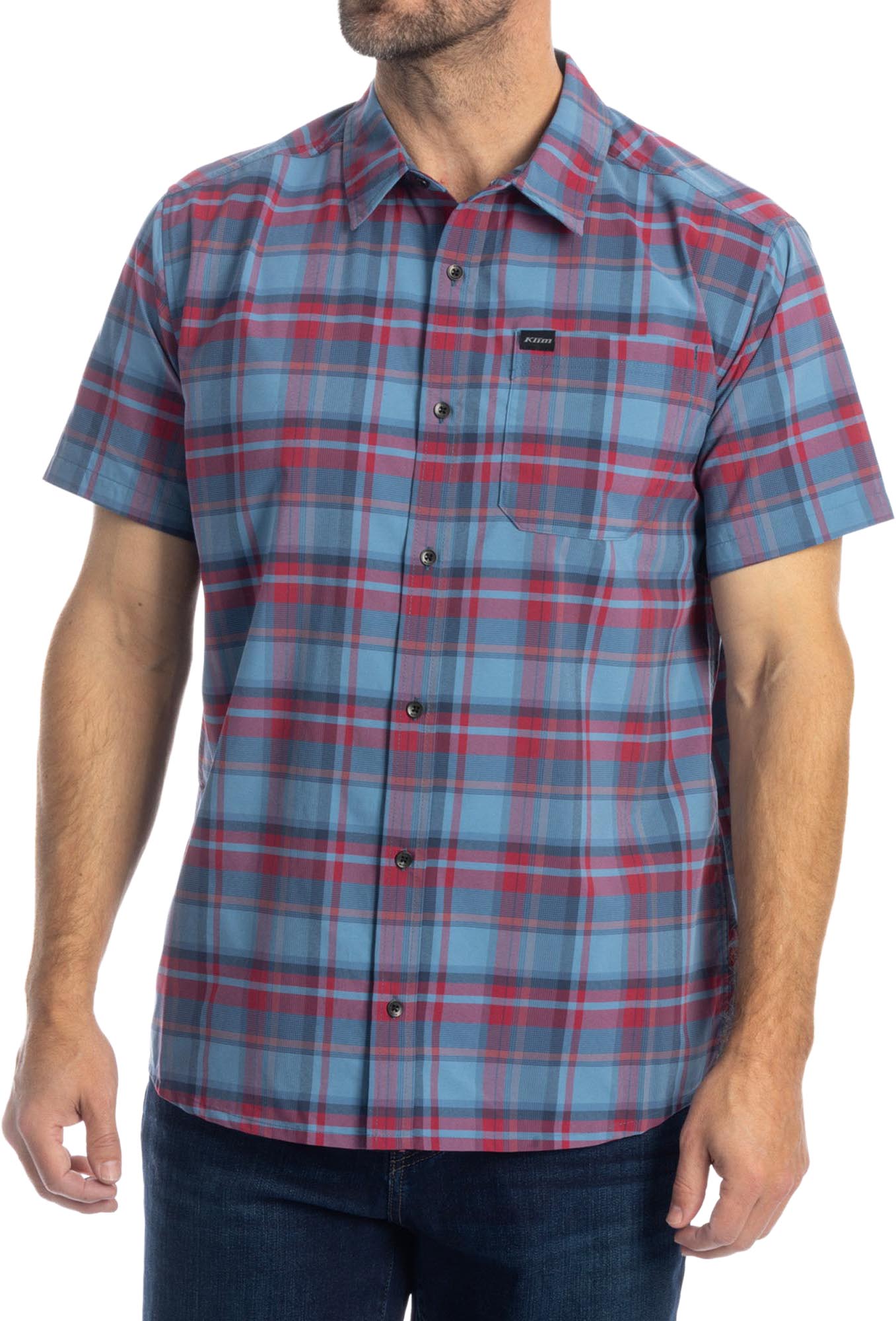 Klim Pantoll Stretch Hemd blau/rot 3XL Abbildung 1