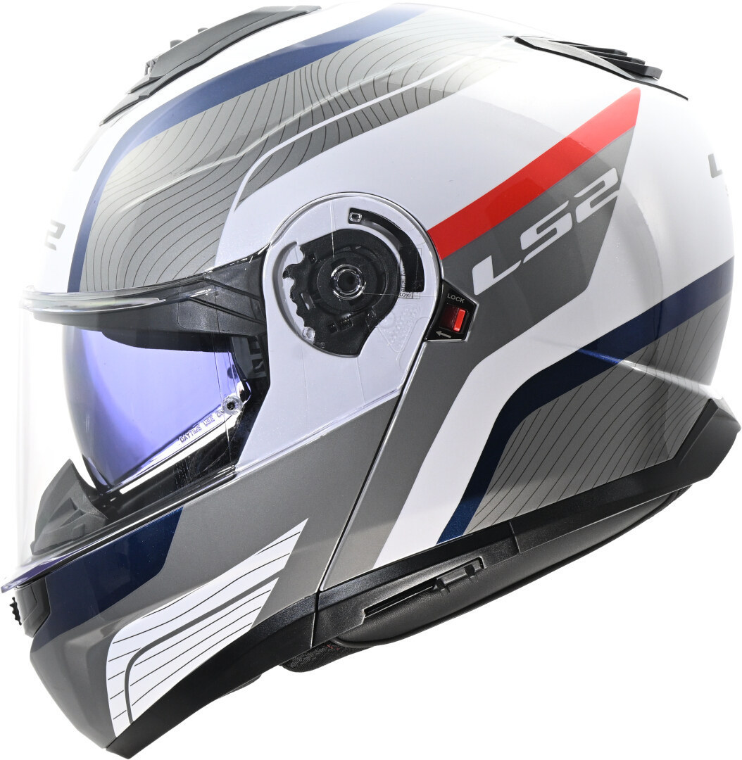 LS2 FF908 Strobe II Monza Klapphelm weiß/blau/rot S (55/56) Abbildung 1