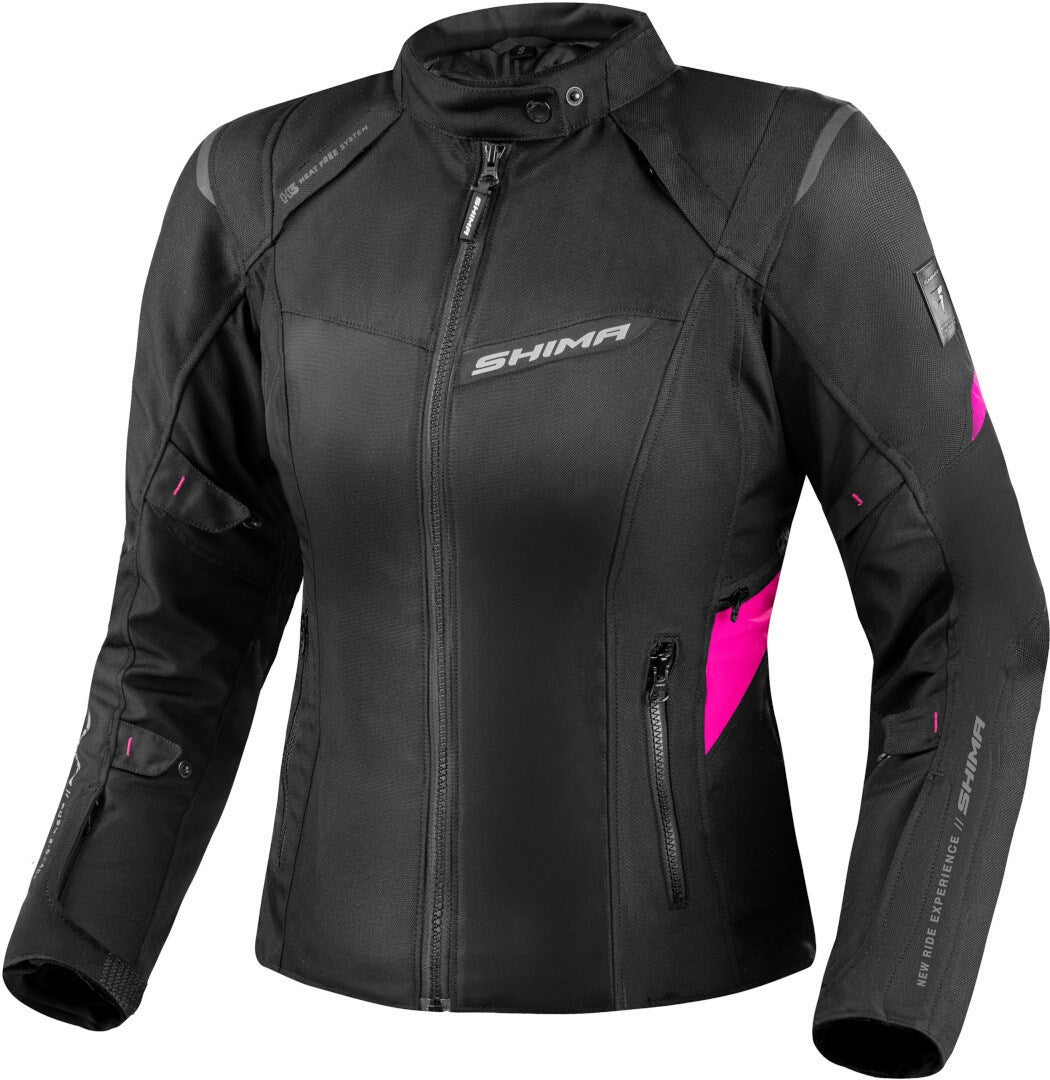 SHIMA Rush 2.0 imperméable à l’eau dames moto textile veste noir/rose S Figure 1