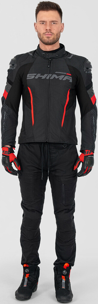 SHIMA Solid 2.0 waterproof Motorcycle Textile Jacket black/red XL Figure 3