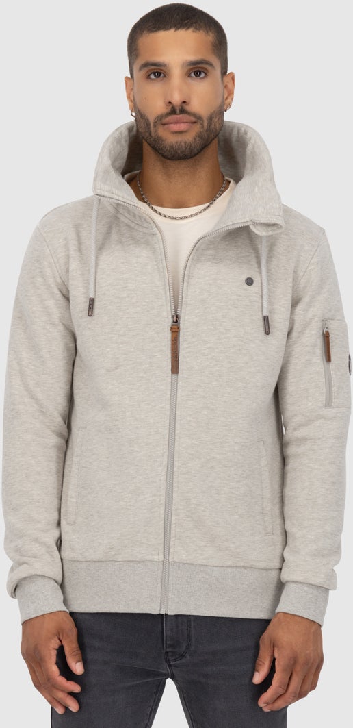 Alife And Kickin EliasAK A Zip Sweatshirt Moletom com zíper bege S Figura 2