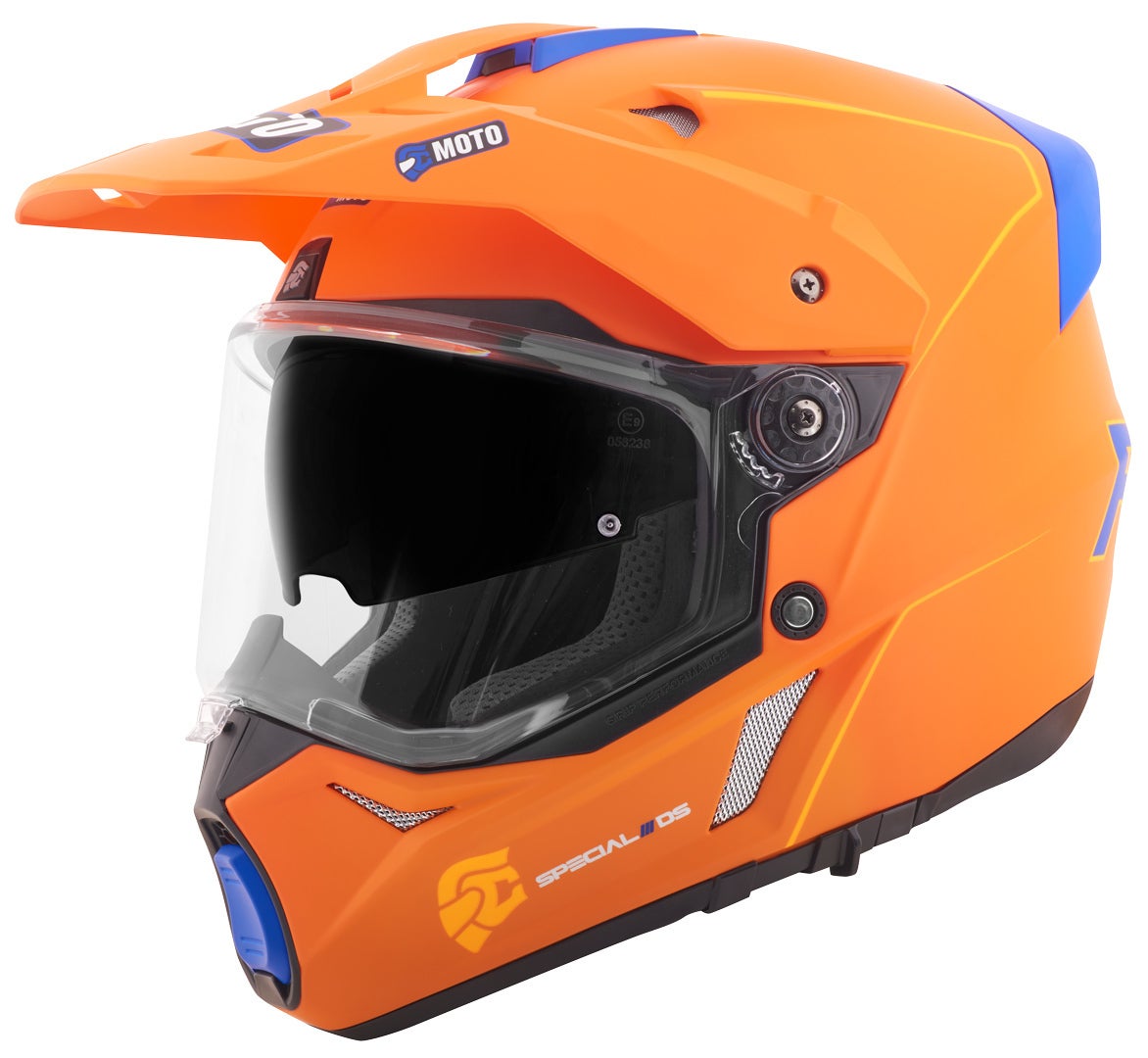 FC-Moto Merkur Pro Straight Capacete de Enduro Laranja fosco L Figura 1