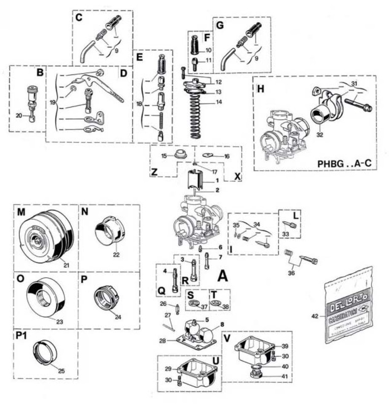 Dell Orto DELLORTO PHBG DS Ø21mm Carburetor Figure 4