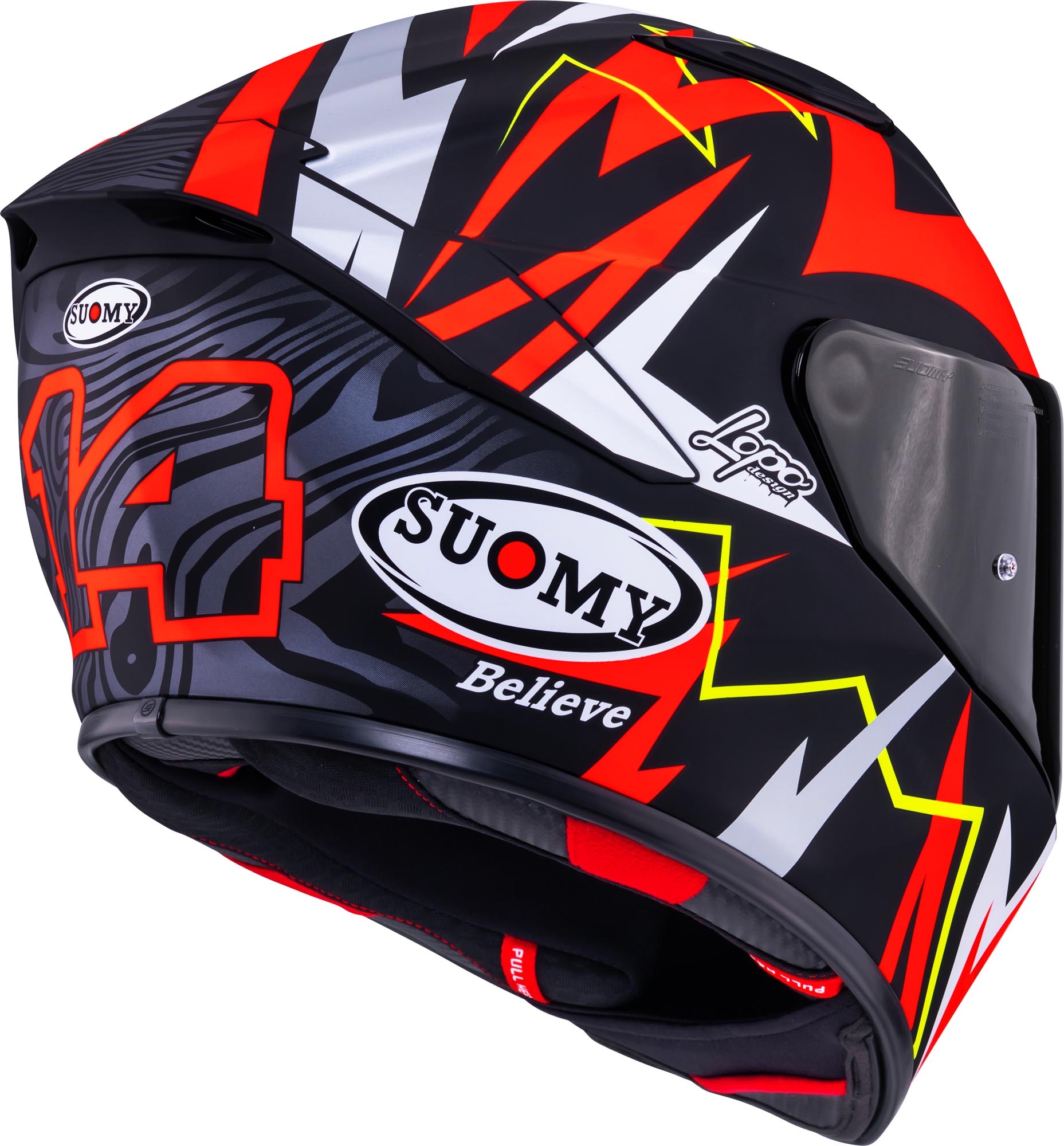Suomy Track-1 Sam Lowes Replica 2025 Casco Rojo mate/negro S (55/56) Figura 5
