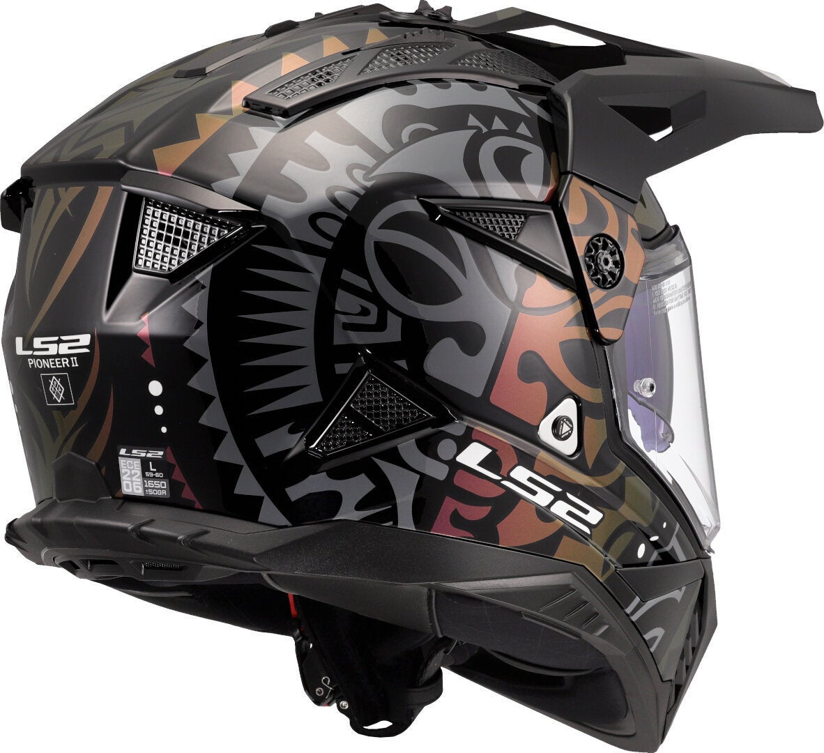 LS2 MX702 Pioneer II Rangi Casco da motocross nero/multicolore S (55/56) Figura 5