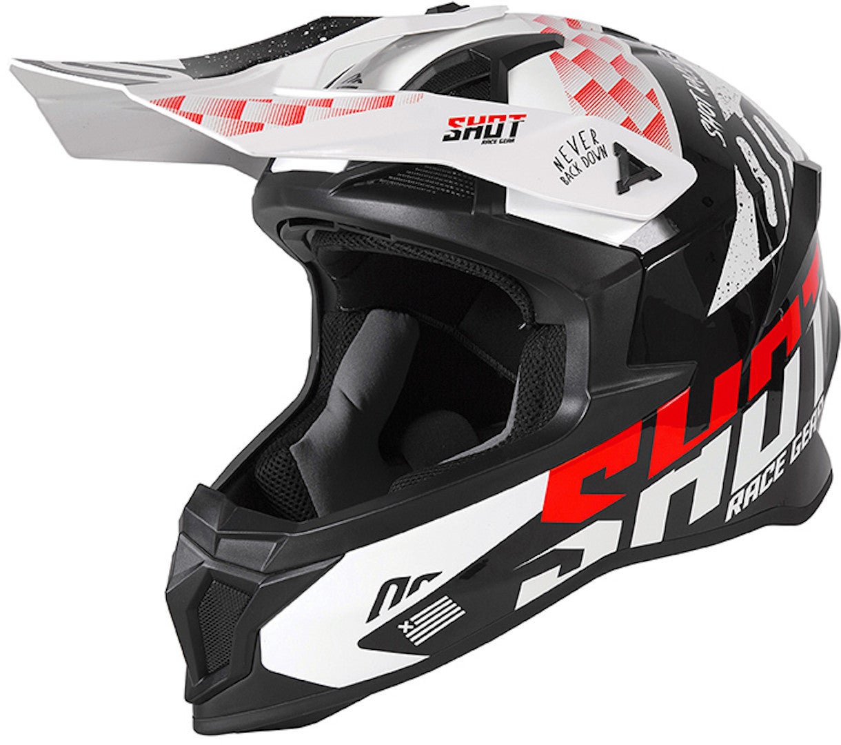 Shot Lite Rush Motocross Helmet black/red XS (53/54) Figure 1
