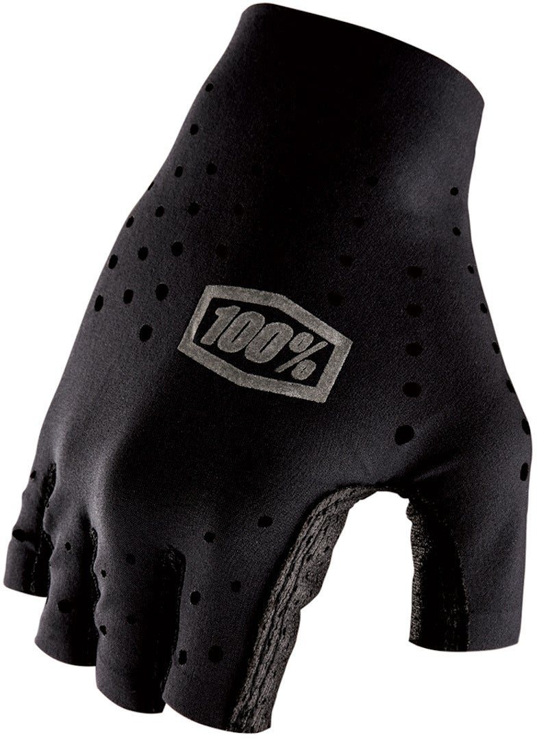 Women's Black 100% Sling Short Bicycle Gloves