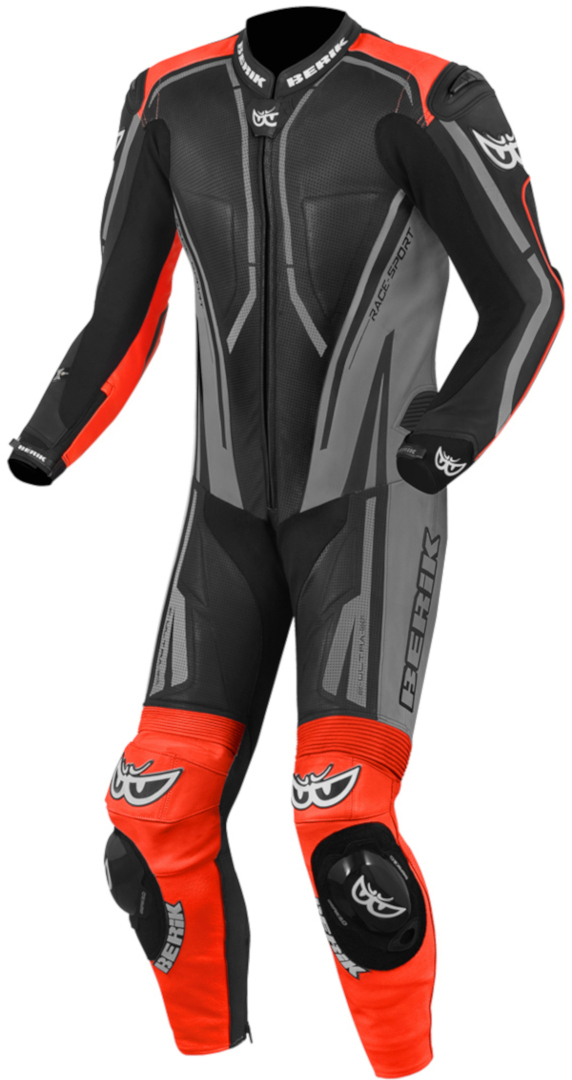 Berik Adria-X One Piece Motorcycle Leather Suit black/grey/red 56 Figure 1