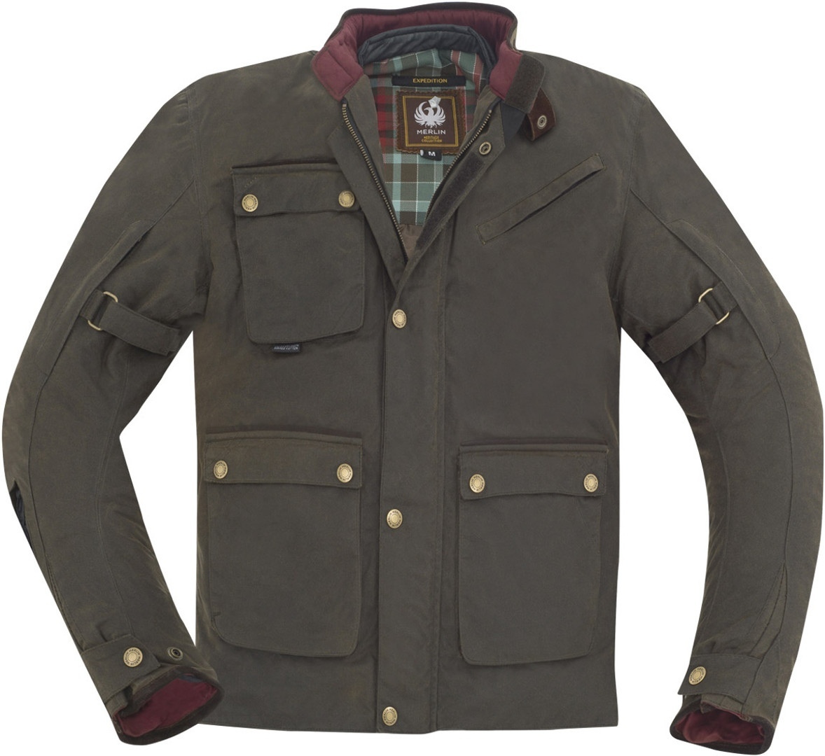 Merlin Expedition Motorcycle Waxed Jacket olive XL Figure 3