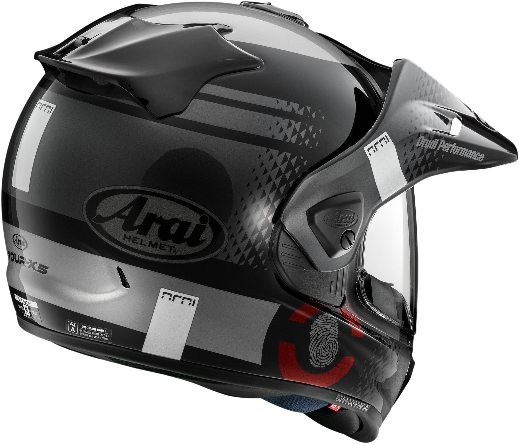 Arai Tour-X5 Print Endurohelm Zwart XS (53/54) Figuur 2