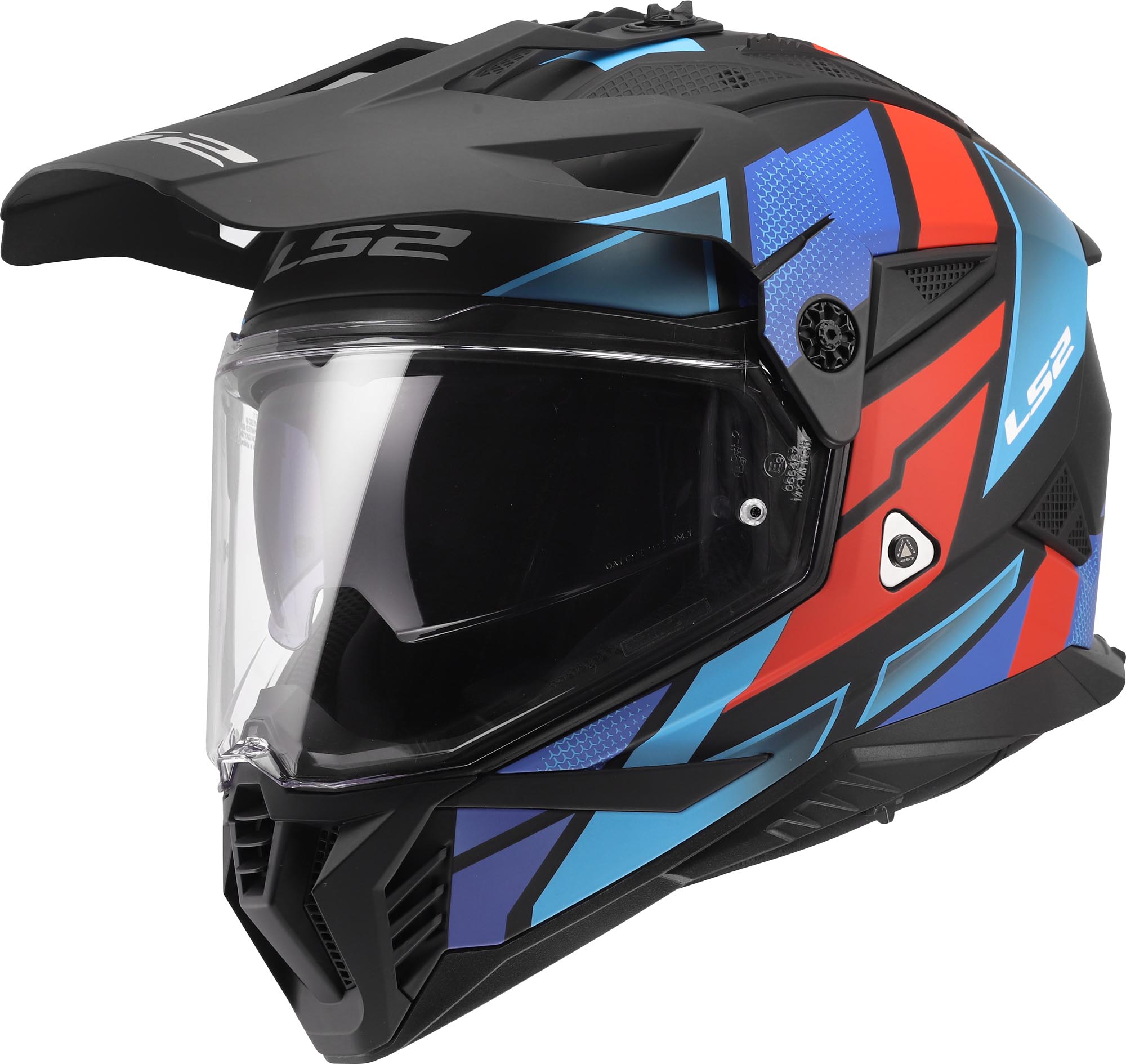 LS2 MX702 Pioneer II Block Casco Enduro nero/rosso/blu L (59/60) Figura 1