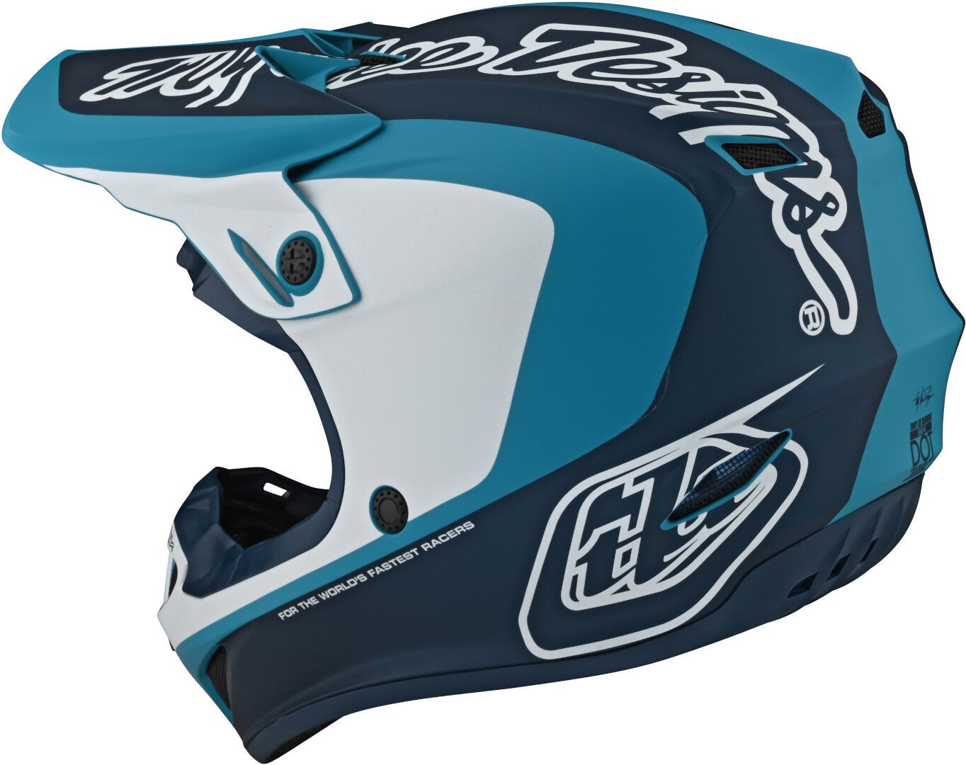 Troy Lee Designs SE4 Corsa Casco motocross blu/bianco/blu 2XL Figura 7
