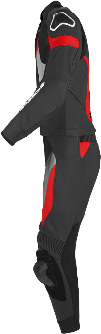 Spidi Laser Touring Two Piece Motorcycle Leather Suit black/grey/red 58 Figure 2