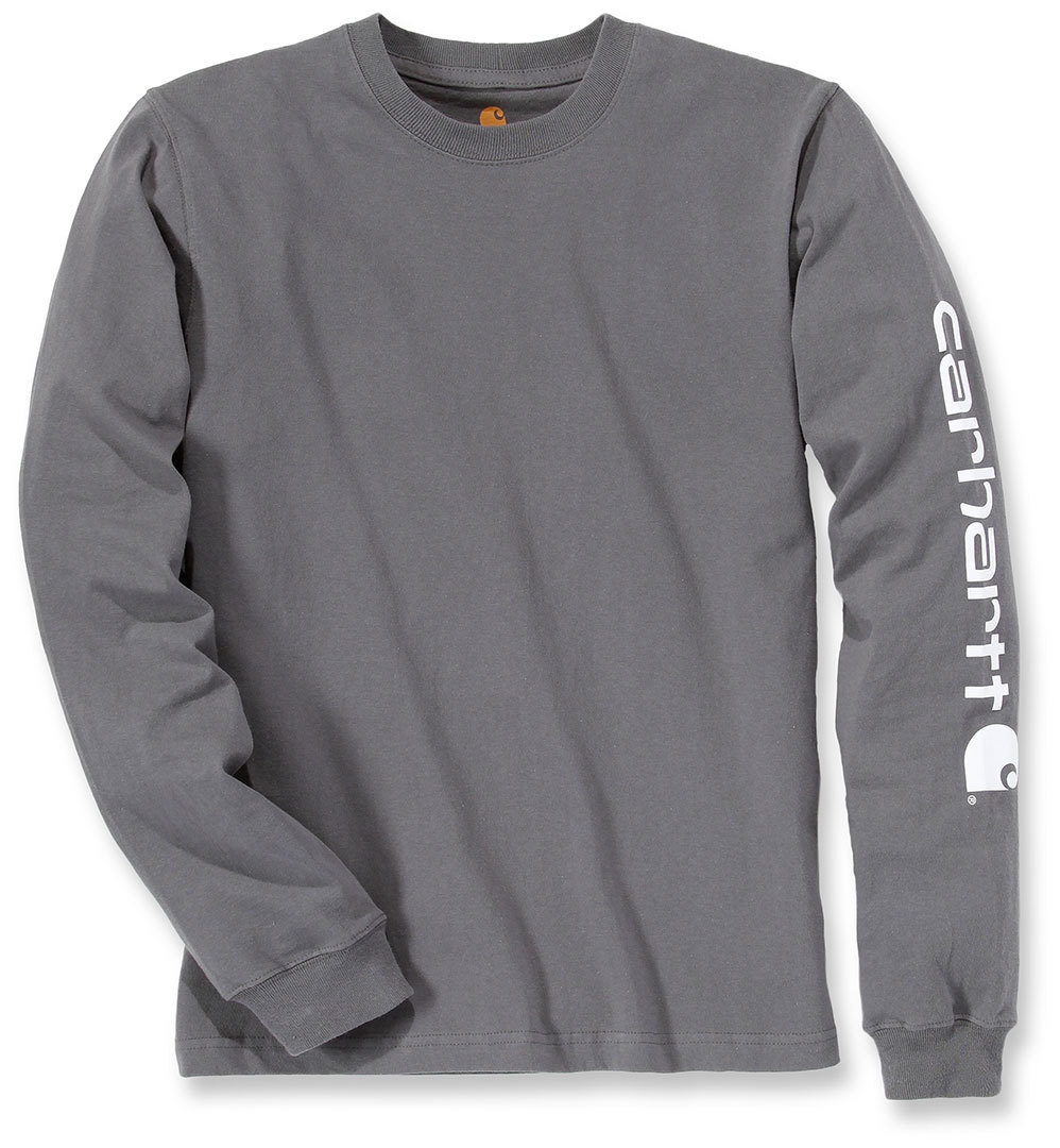 Carhartt Logo Longsleeve (långsleeve) grå M Figur 1