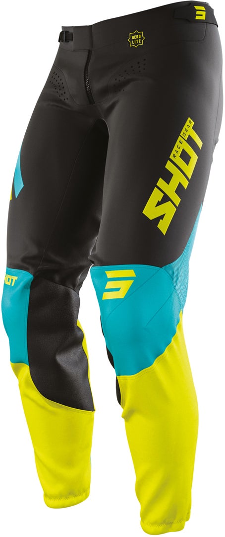 Shot Aerolite Airflow Motocross bukser Sort/turkis 36 Figur 1