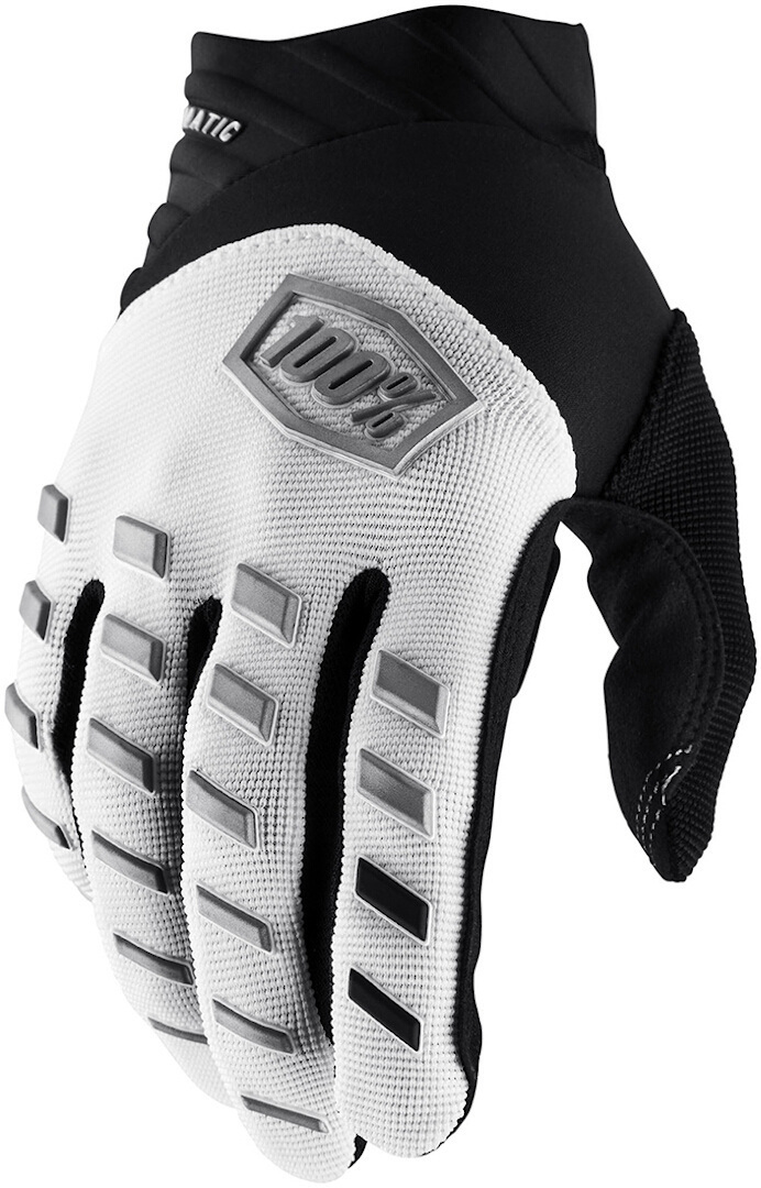 100% Airmatic Cykelhandsker hvid/sort M Figur 1