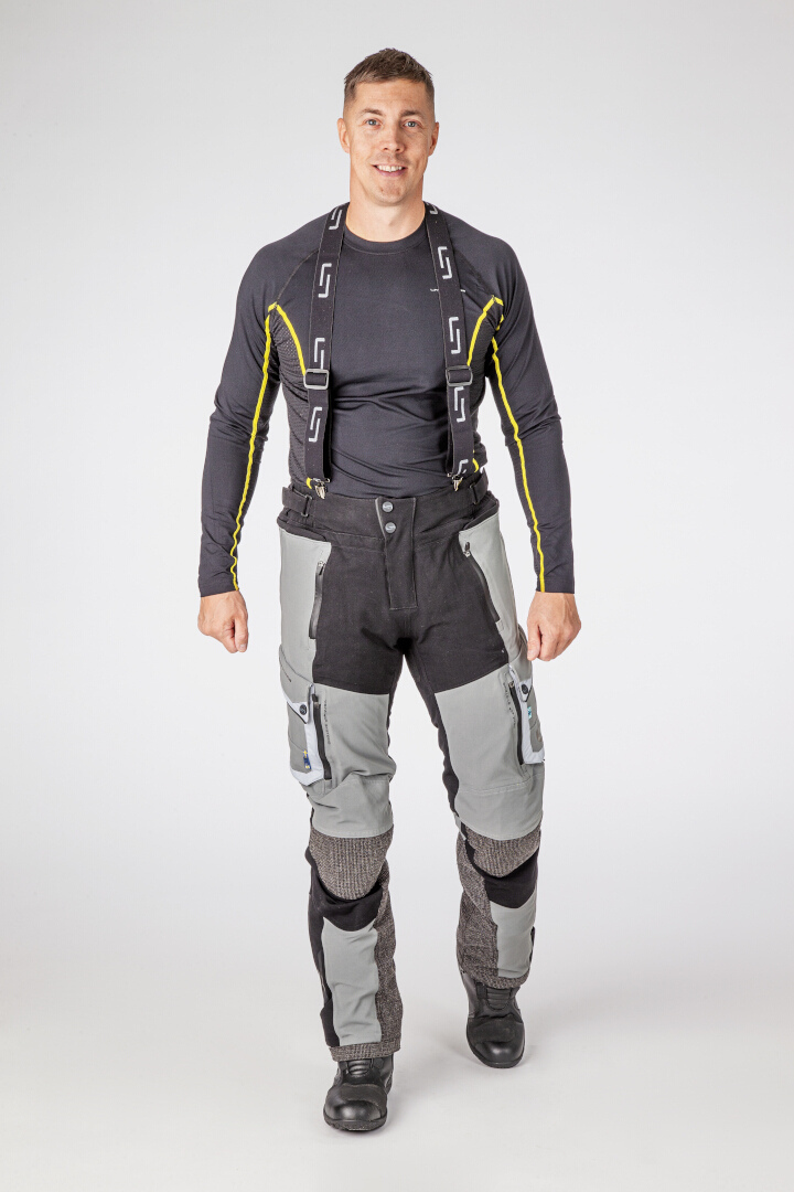 Lindstrands Sunne waterproof Motorcycle Textile Pants grey/black 56 L32 Figure 3