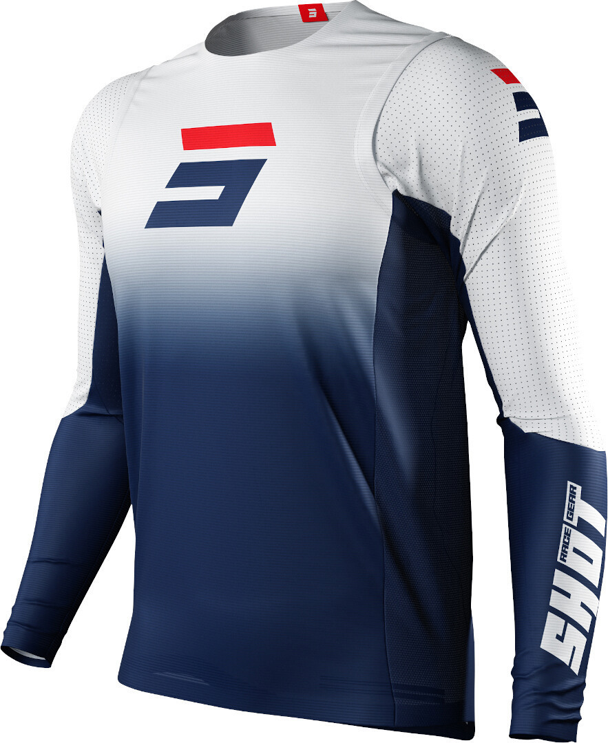 Shot Aerolite Gradient Motocross Jersey blue/white/red L Figure 1