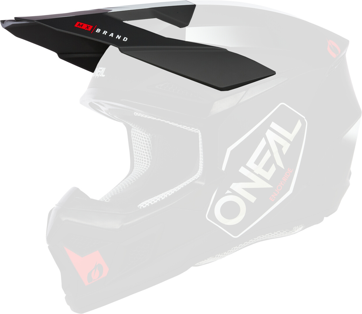 Oneal 3SRS Hexx Svart/Vit/Röd Motocrosshjälm XL (61/62) Figur 8