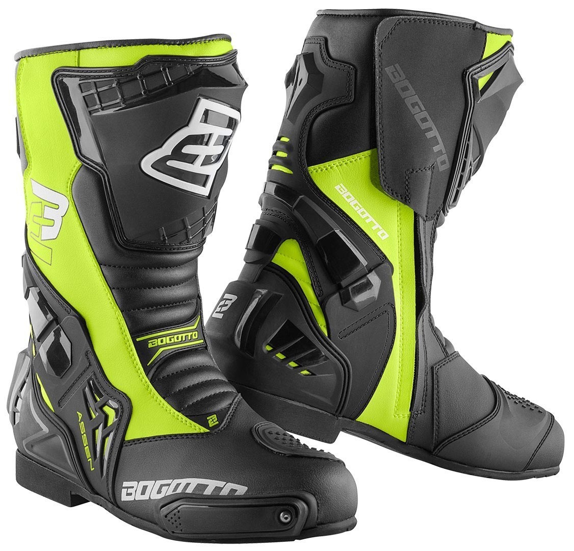 Bogotto Assen Motorcycle Boots black/neon-yellow 45 Figure 1