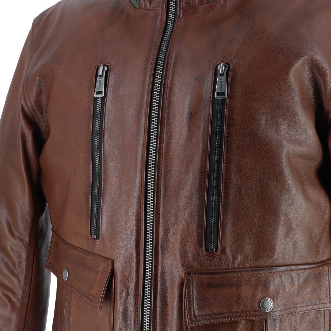 Helstons Downtown Motorrad Lederjacke braun M Abbildung 6