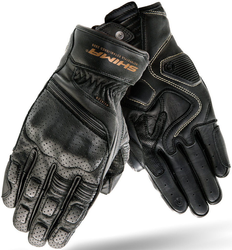 SHIMA Aviator Motorcycle Gloves black XL Figure 3
