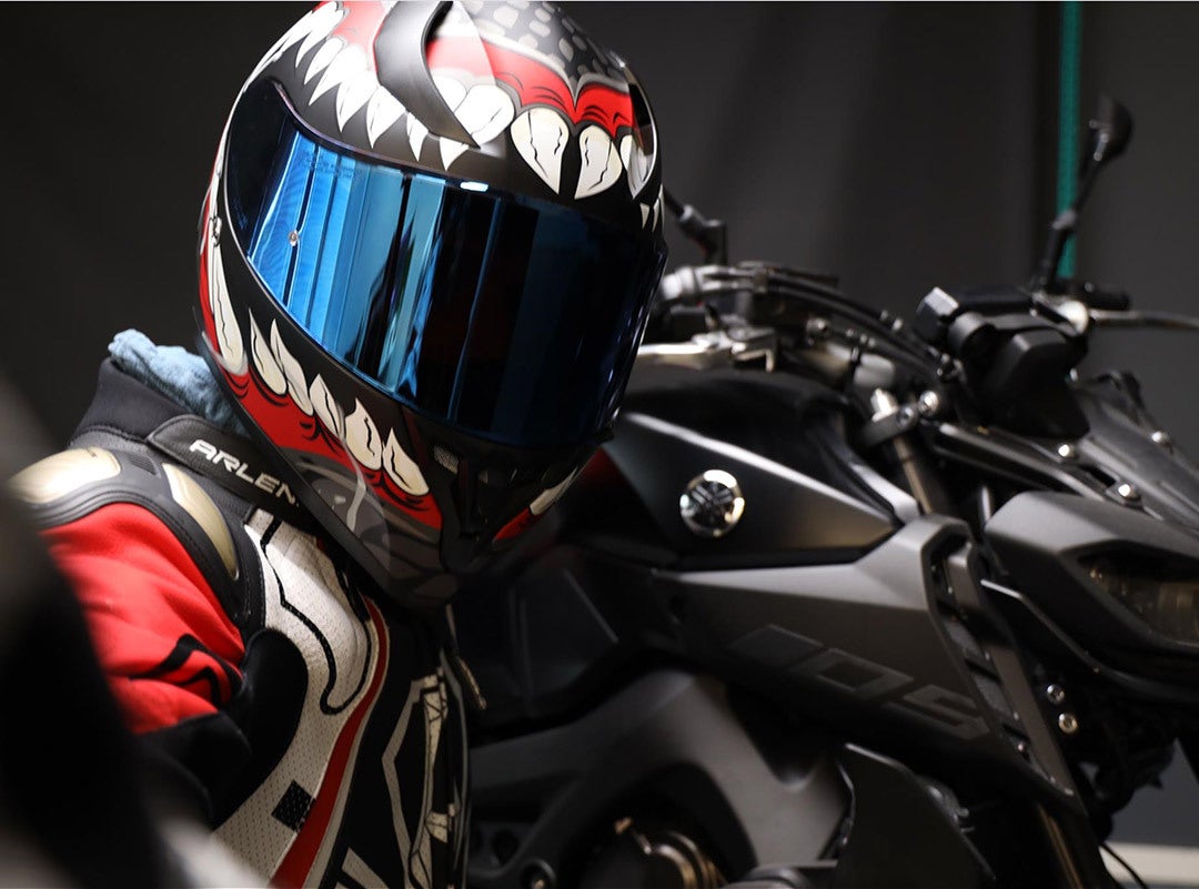 Bogotto V128 Naga Casco nero opaco/rosso M Figura 7