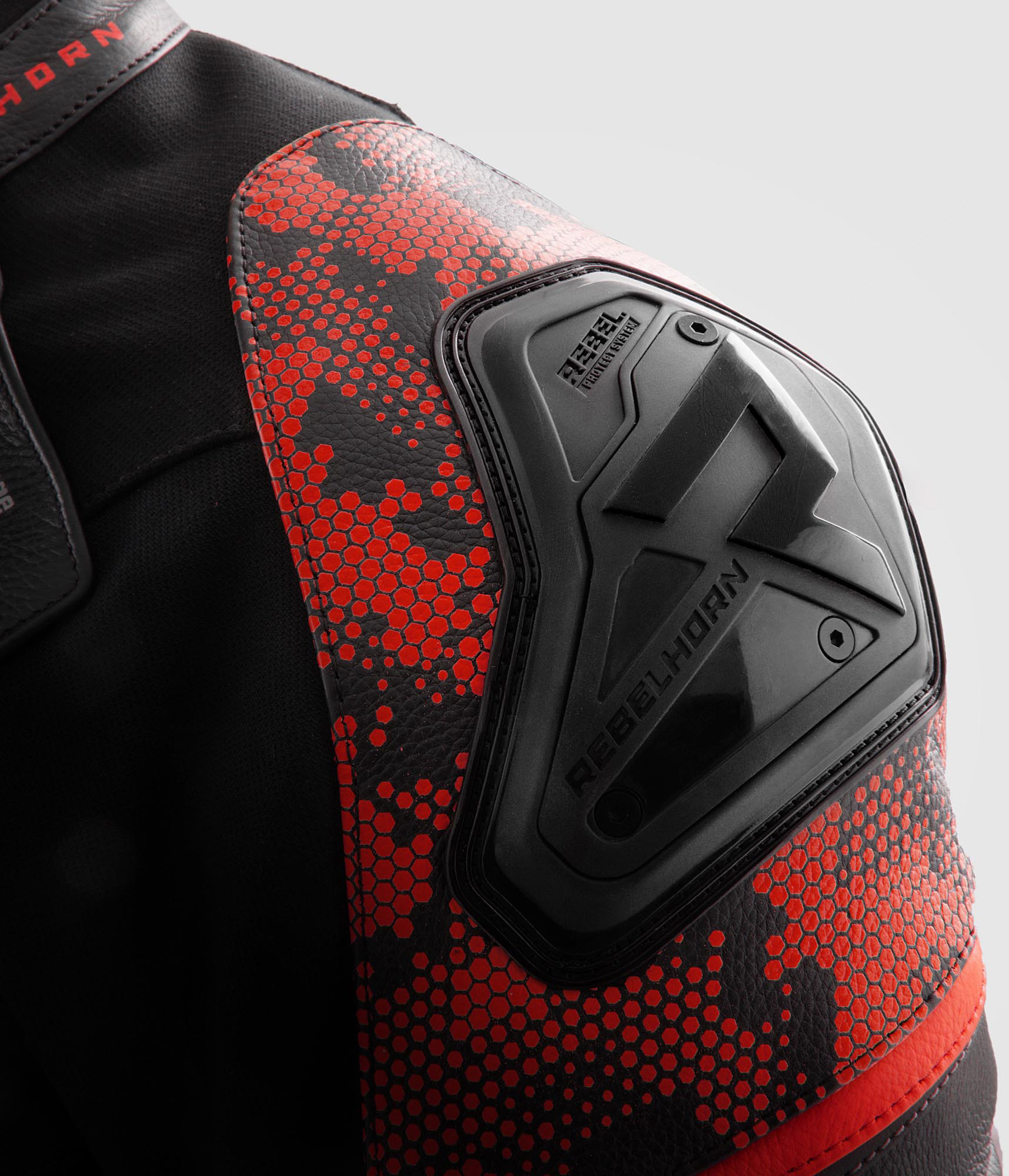 Rebelhorn Veloce Camo Motorcycle Leather Jacket black/red 62 Figure 16