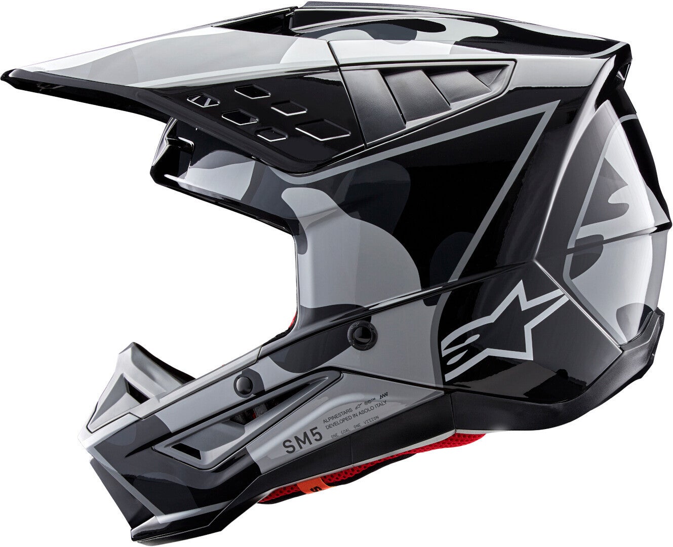 Alpinestars S-M5 Rover 2 2024 Motocross Helm schwarz/grau M (57/58) Abbildung 3