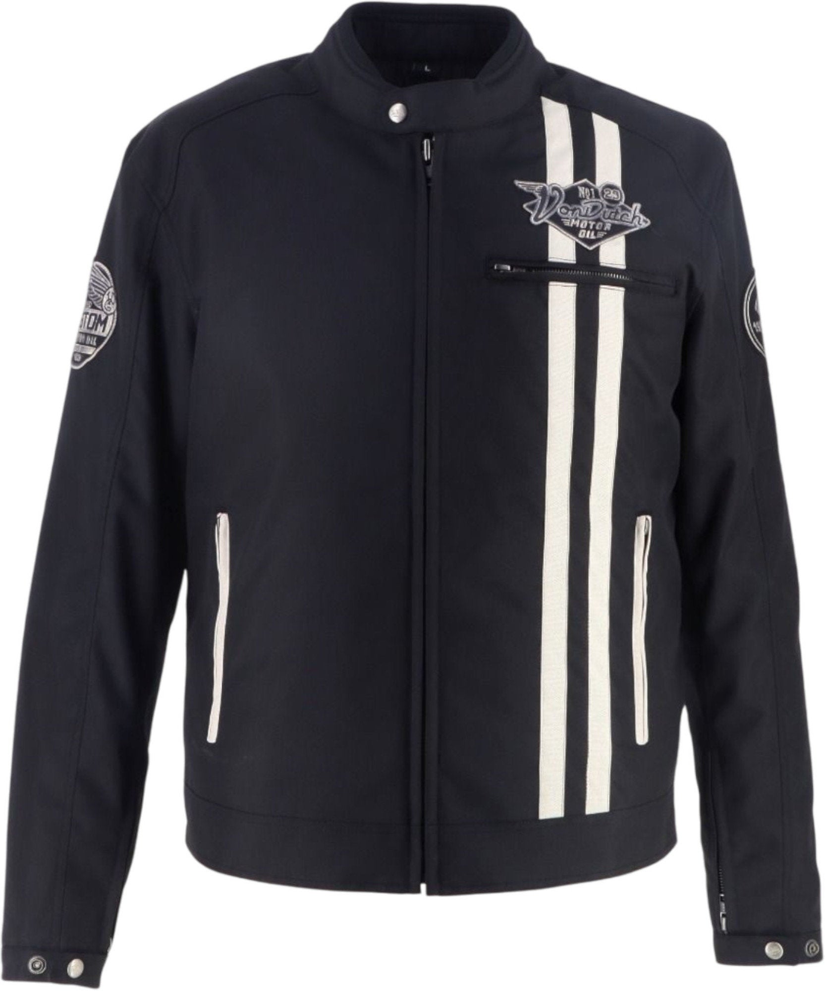 Von Dutch X Helstons Speed Racer Motorcycle Textile Jacket black/beige M Figure 1