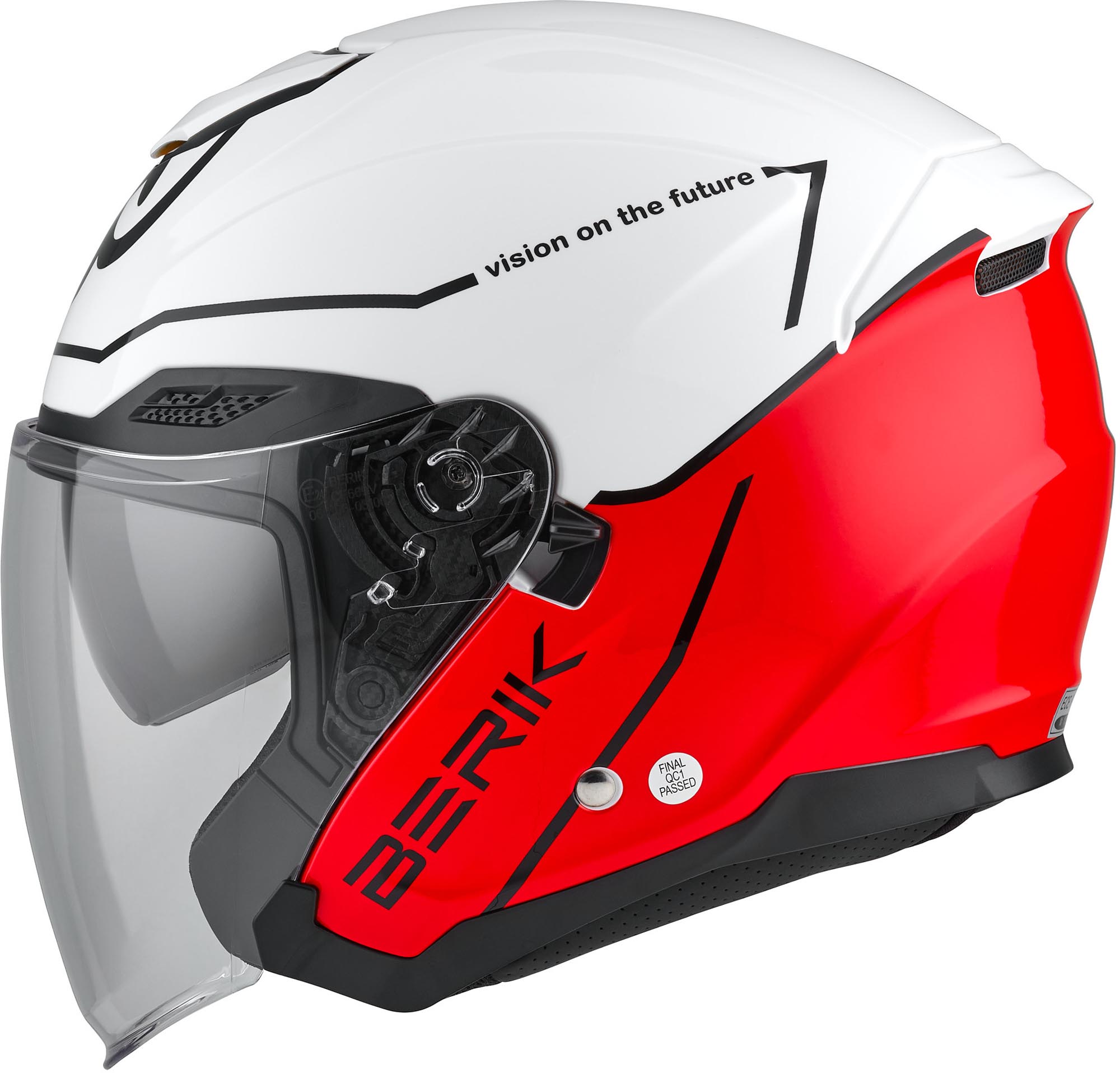 Berik OF669 Casco Vidos Jet bianco/rosso/nero L Figura 2
