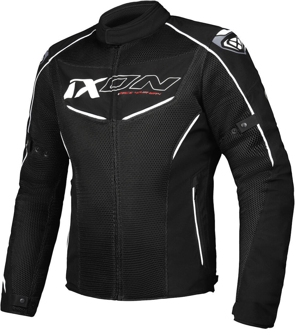 Ixon Flicker Motorcycle Textile Jacket black/white XL Figure 1
