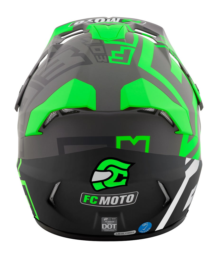 FC-Moto Merkur Flex Motocross hjelm sort/grå/grøn S Figur 6