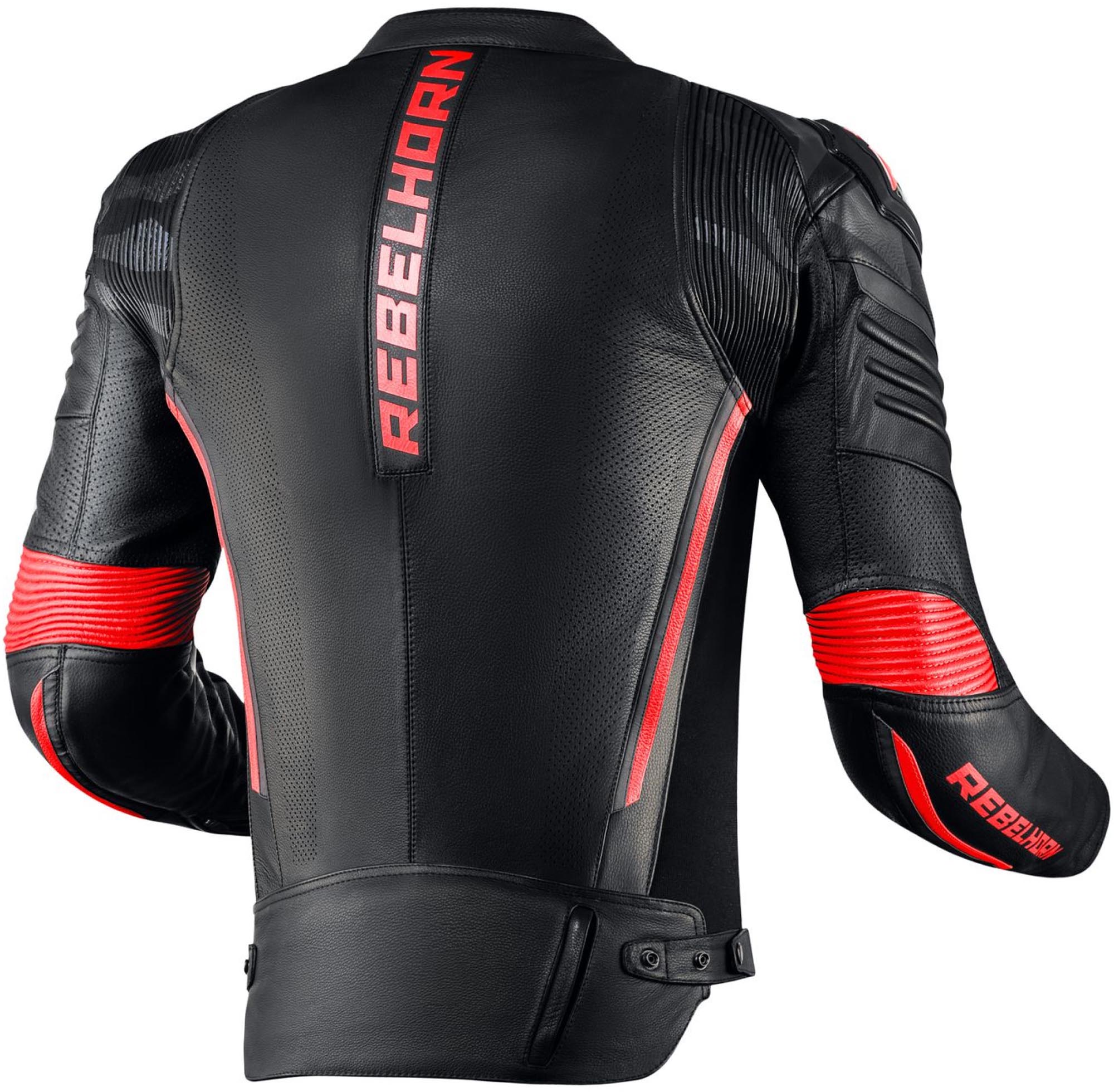 Rebelhorn Vandal Motorcycle Leather Jacket black/red 56 Figure 2
