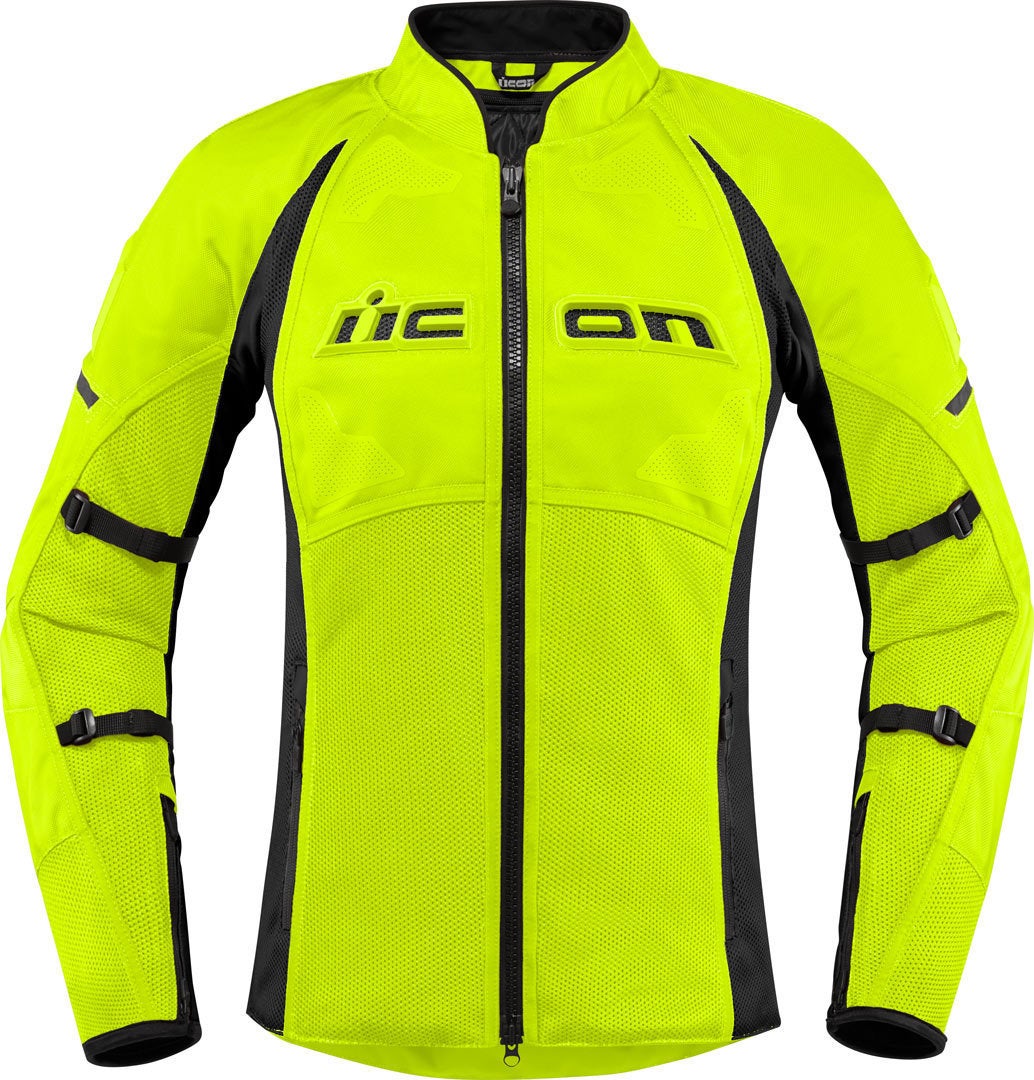 Icon Contra 2 Dames Motorcycle textiel jas neongeel M Figuur 1