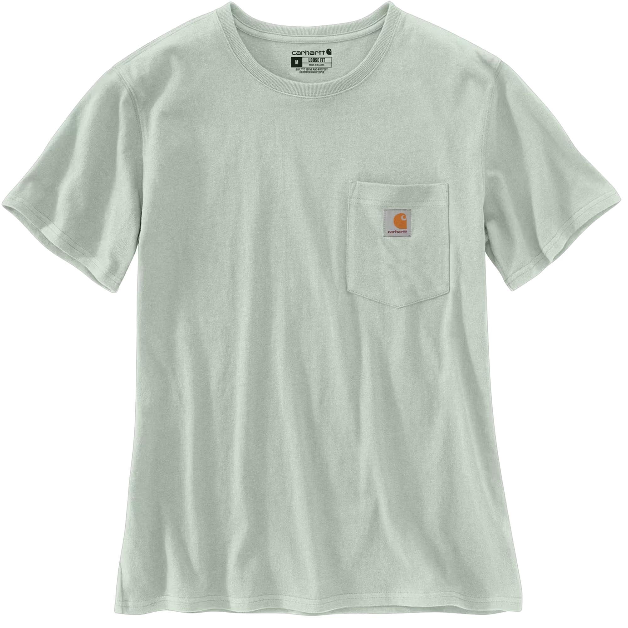 Carhartt Iconic WK87 Pocket T-shirt til damer lysegrøn/grå M Figur 1