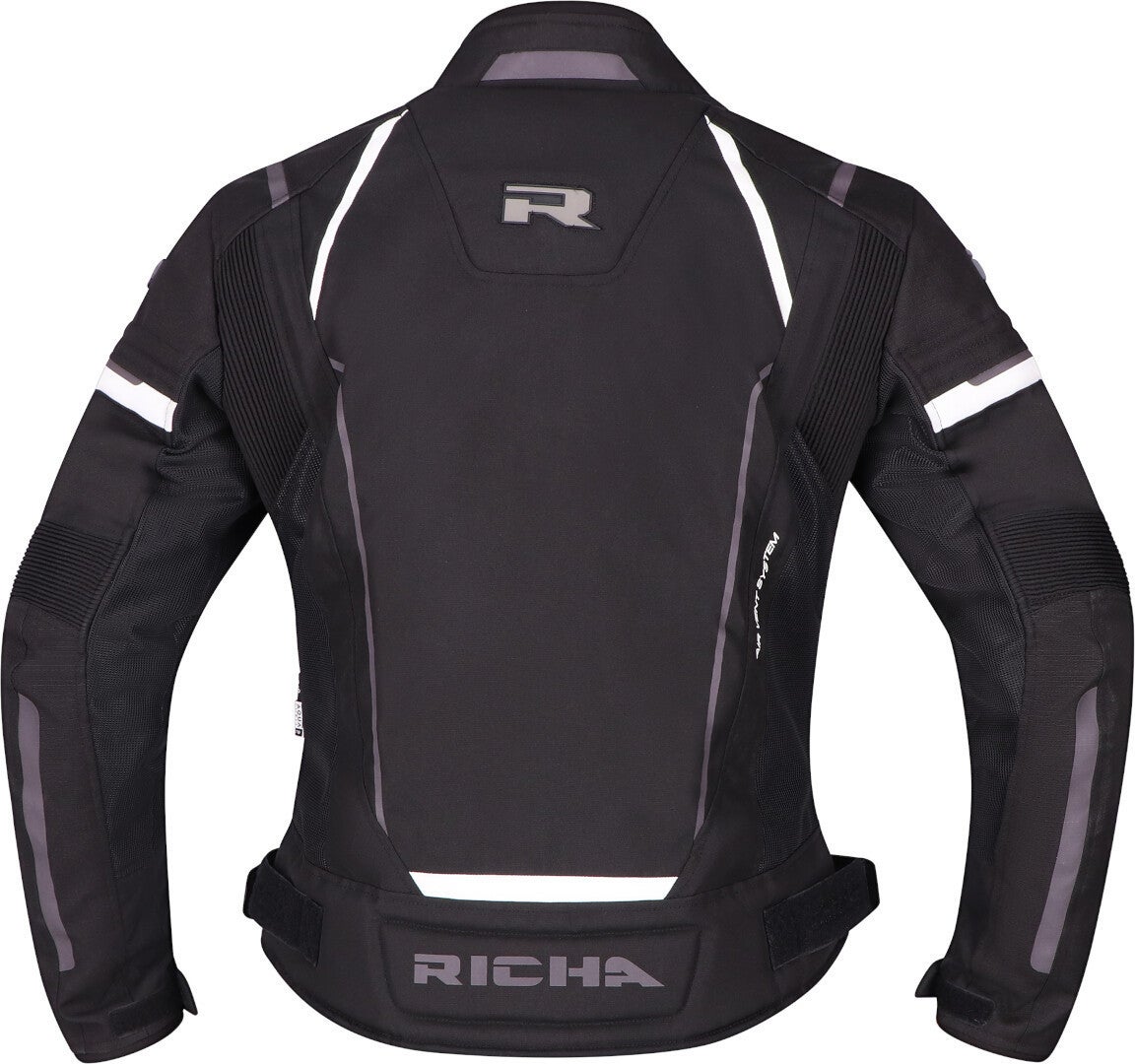 Richa Airstream 3 imperméable à l’eau dames moto textile veste Noir/Blanc S Figure 3