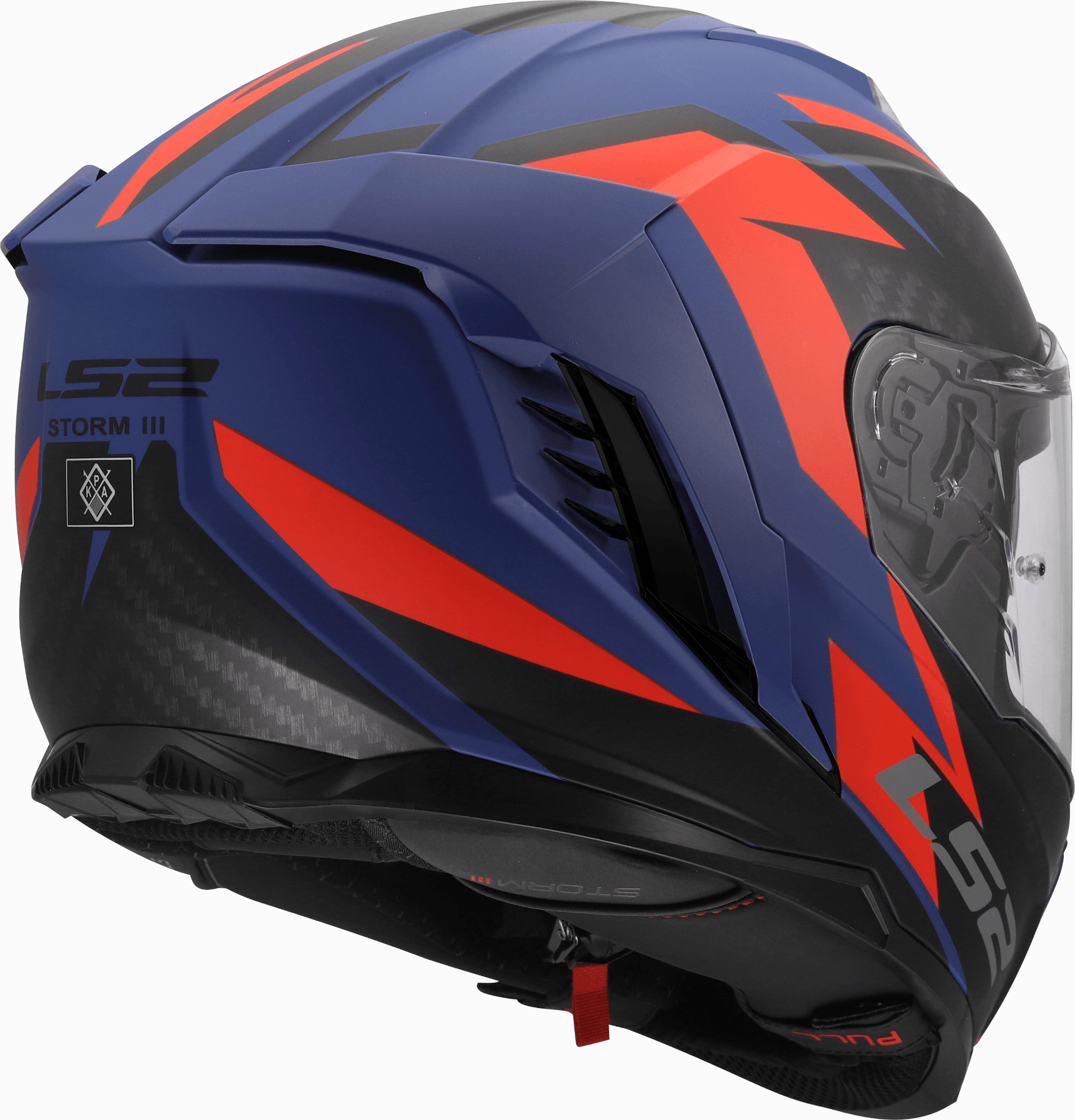 LS2 FF818 Storm III Dynamo Helm blau/rot S (55/56) Abbildung 2