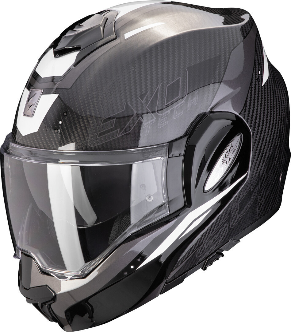 Scorpion Exo-Tech Evo Carbon Rover Přilba černobílá M (57/58) Obrázek 1