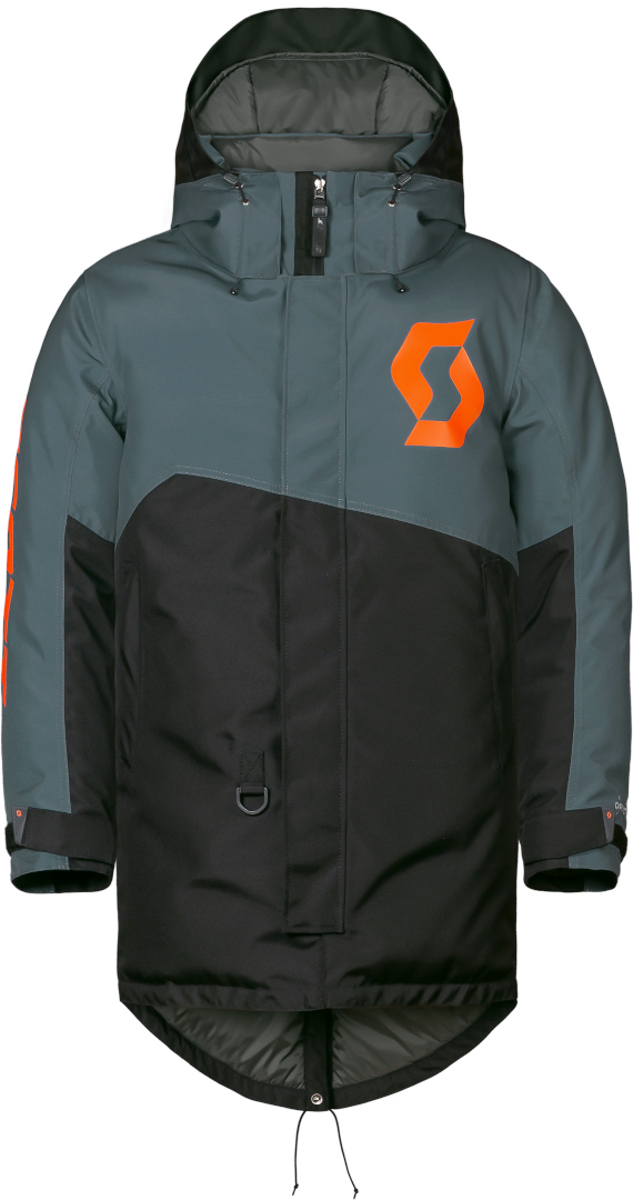 Scott Warm-Up Snowmobile Coat black/grey/orange S/M Figure 1