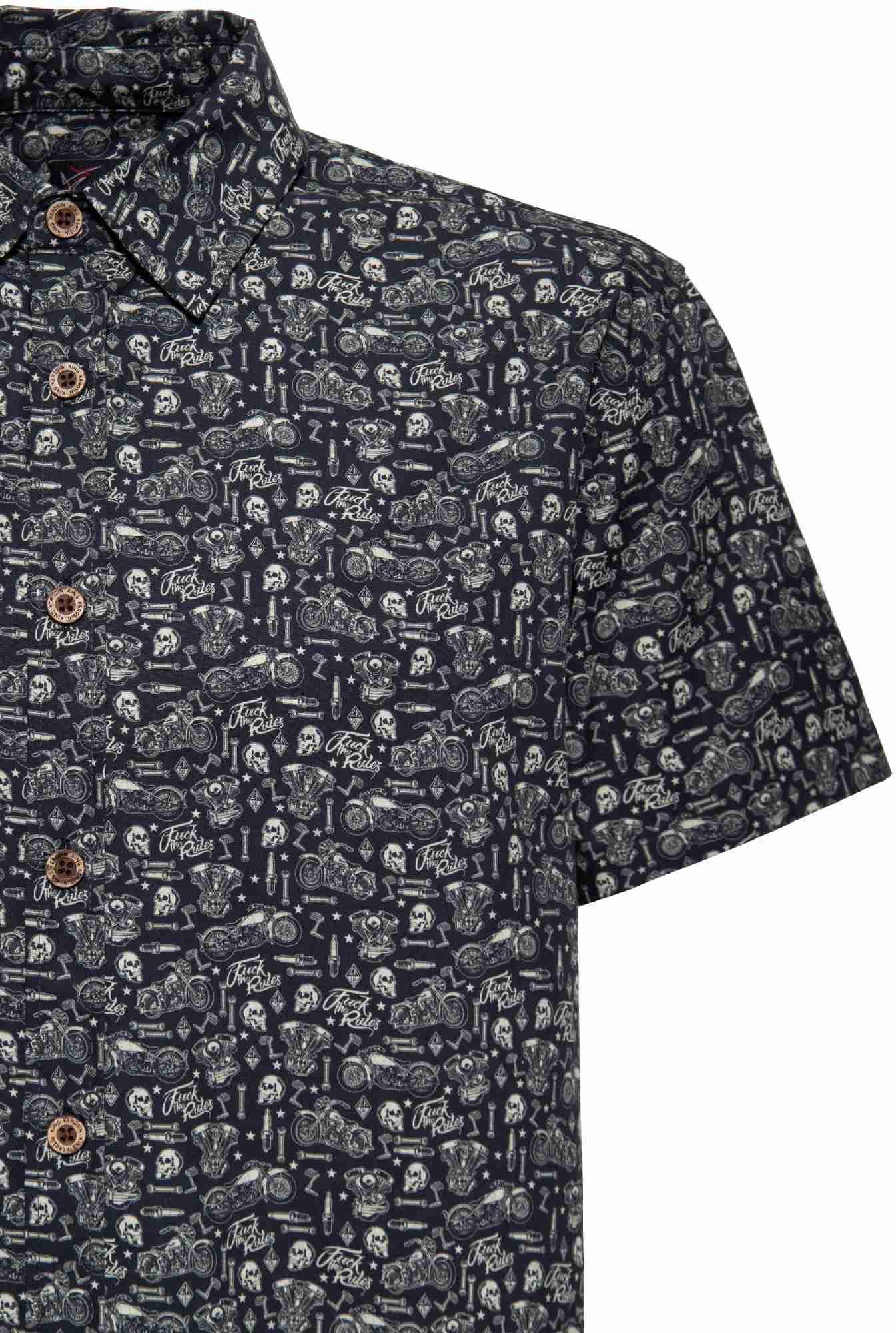 King Kerosin Biker Soul Camisa de manga curta preto L Figura 3