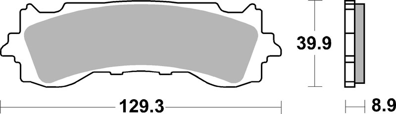 Brembo S.p.A. Sintrade bromsbelägg - 07HO65SA Figur 2