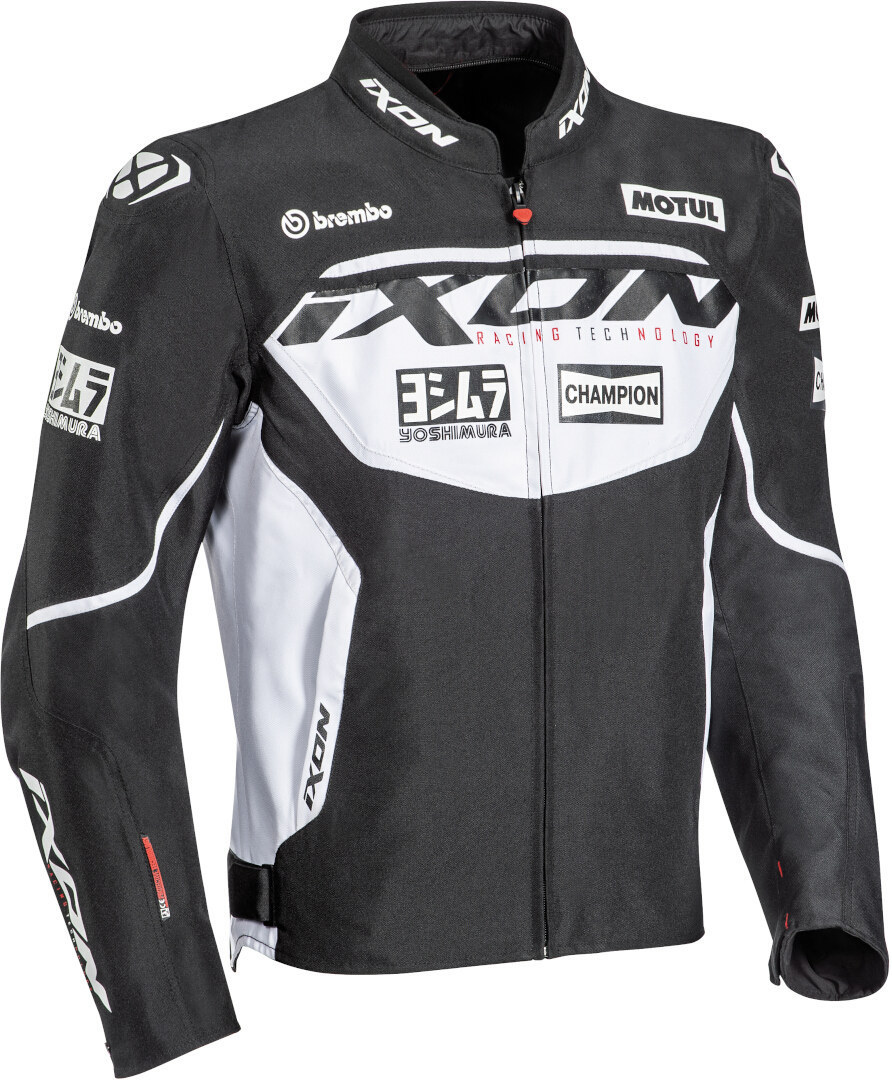 Ixon Matrix Evo Motorfiets textiel jas zwart/wit L Figuur 1