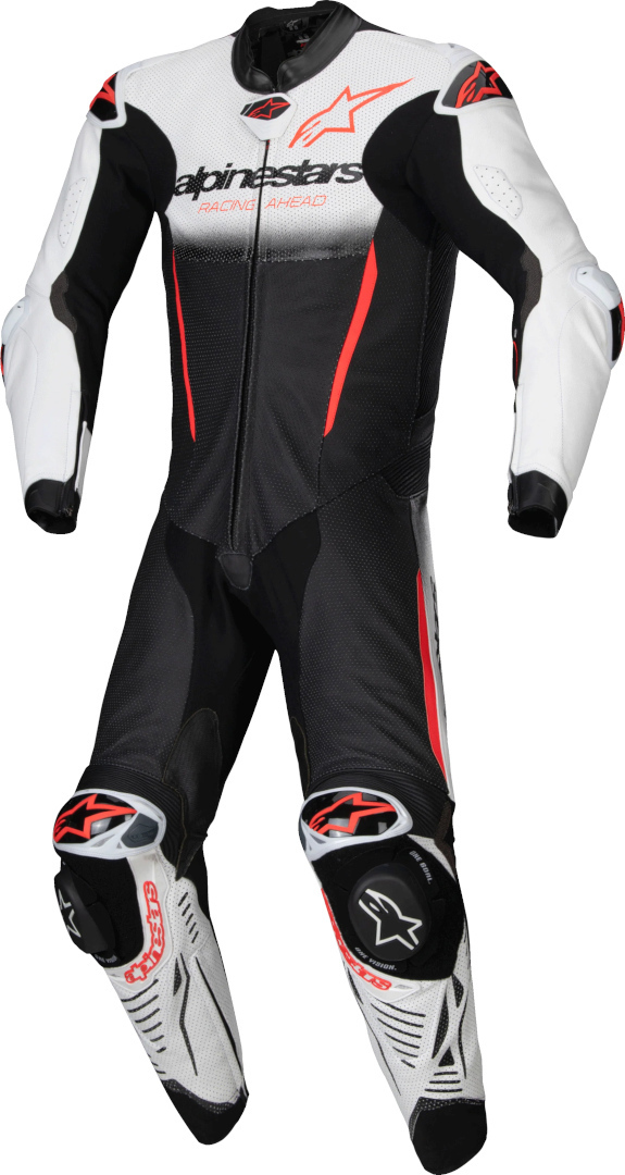 Alpinestars GP-R7 Costum de piele de motocicletă într-o singură piesă Alb/Negru/Roșu 44 Figura 1