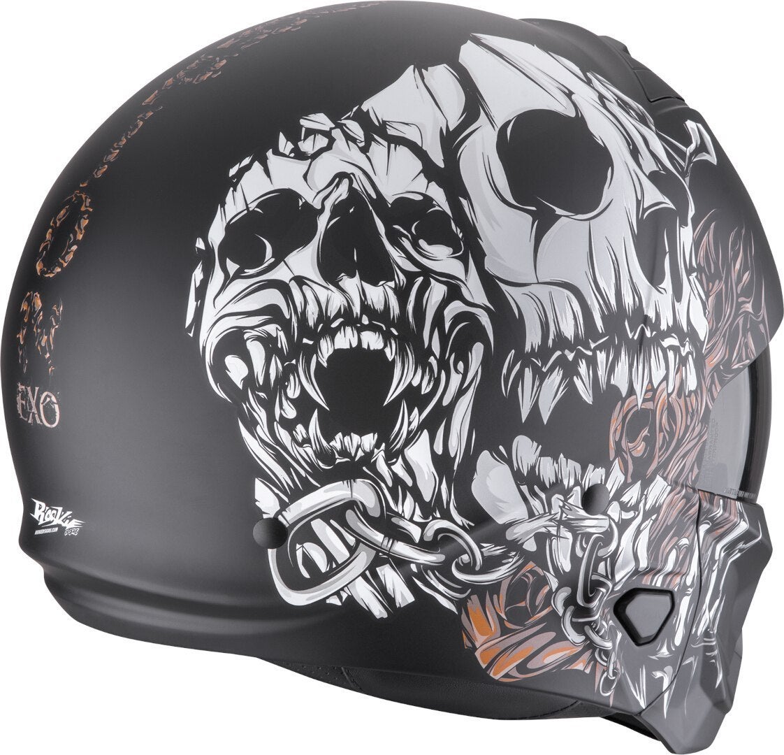 Scorpion EXO Combat II Genesis Casque jet noir mat/blanc/orange M (57/58) Figure 2