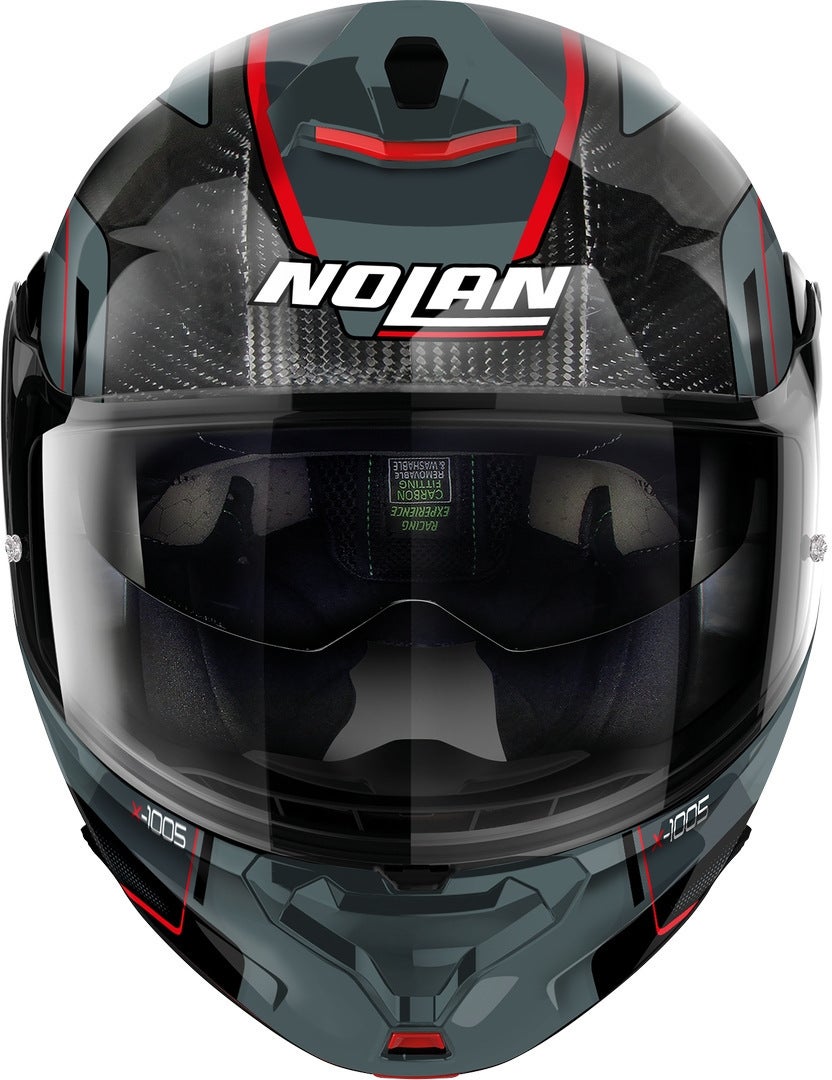 Nolan X-1005 Ultra Carbon Undercover N-Com Klapphelm grau/rot L (60) Abbildung 5