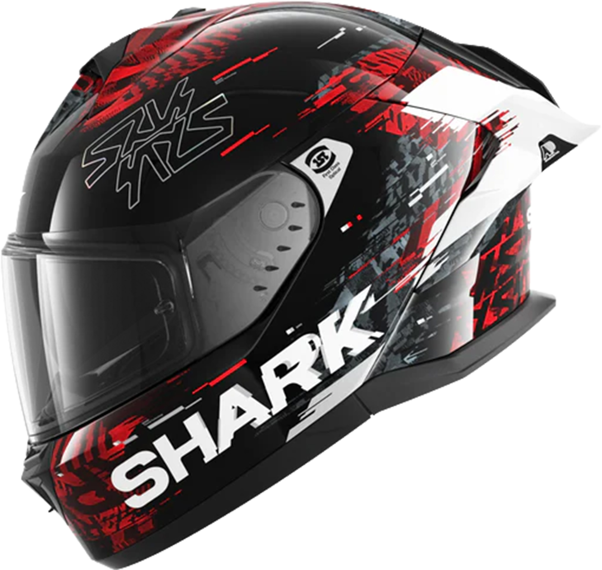 Shark Skwal Cup Speed-VIB Helm Zwart/Rood S (55/56) Figuur 4