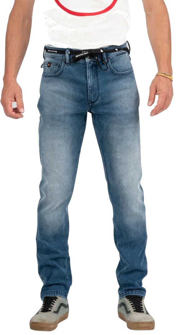 Riding Culture Tapered Slim Light Blue Motorrad Jeans 32/34 Abbildung 1