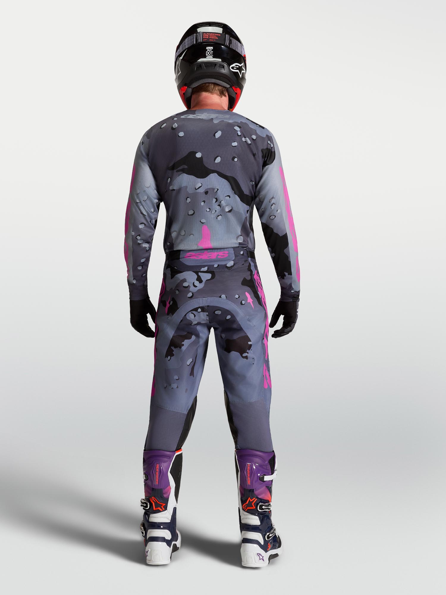 Alpinestars Racer Lone Motocross hlače Siva/vijolična 32 Slika 10