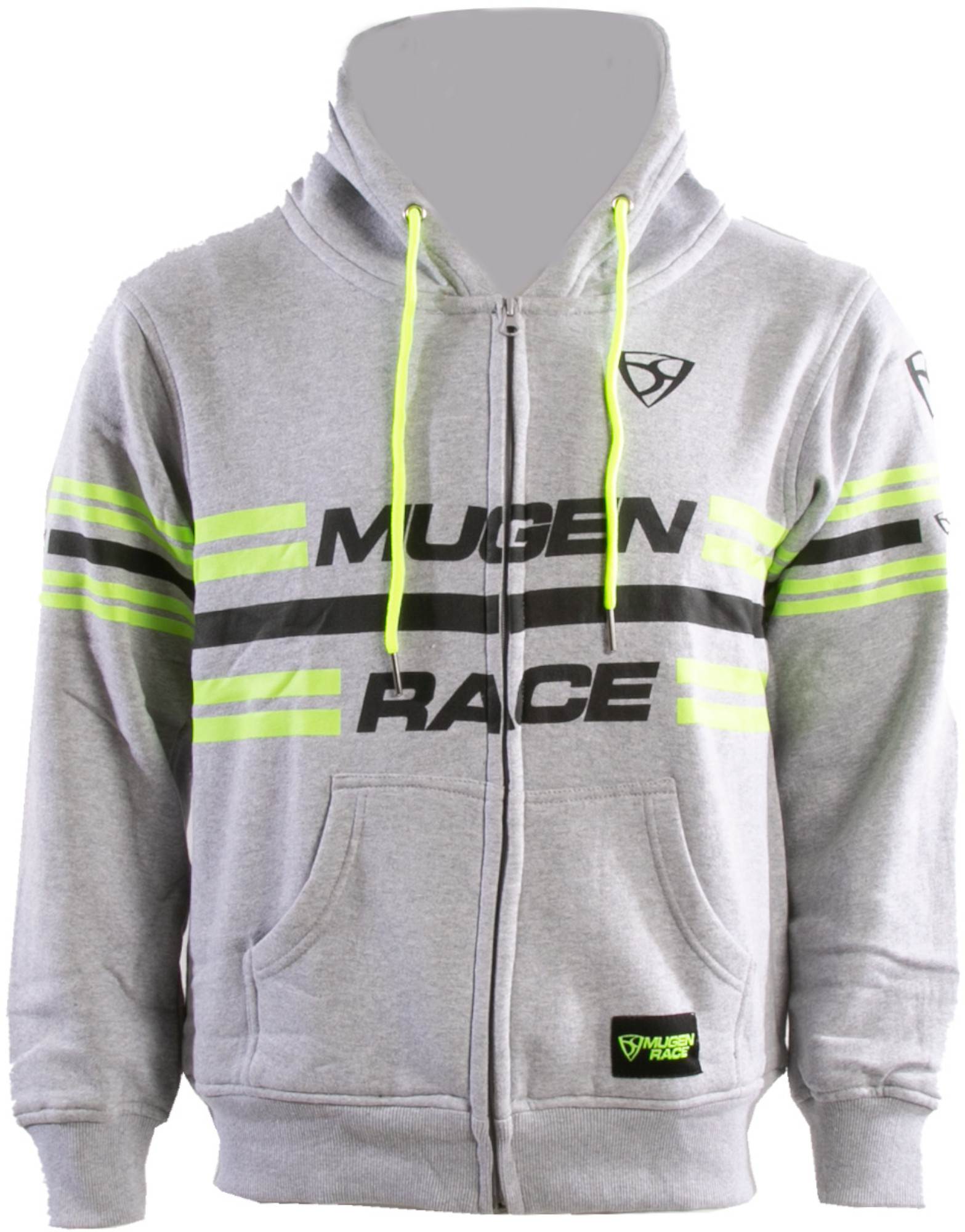 MUGENRACE Stripe-Two Zip Hoodie Sweat à capuche zippé Gris clair 3XL Figure 1